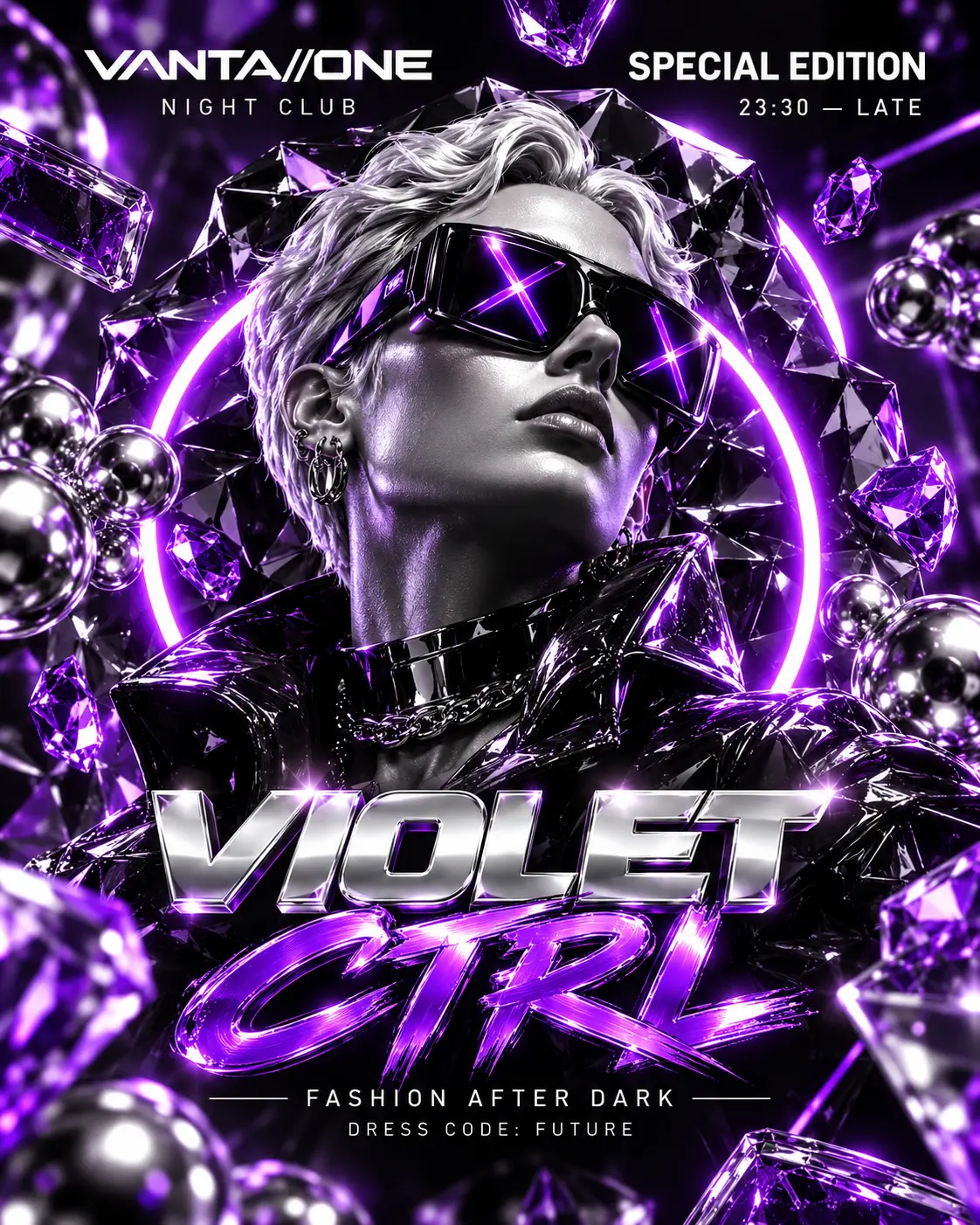 Violet CTRL special edition fashion event poster